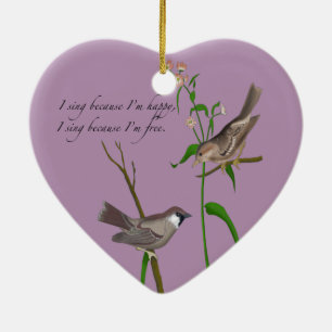 Oog op de Sparrow Keramisch Ornament