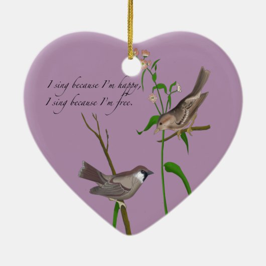 Oog op de Sparrow Keramisch Ornament (Achterkant)