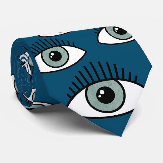 Oog op je, zicht ogen, opticien stropdas (Opgerold)