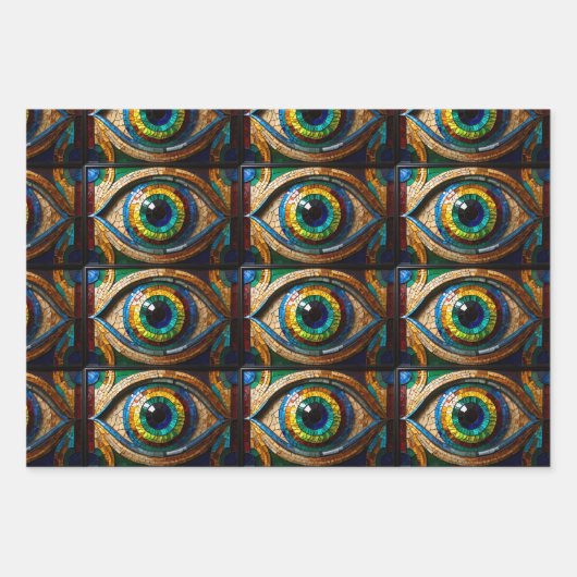 Oog schattig grappig mooi inpakpapier vel (Voorkant 3)