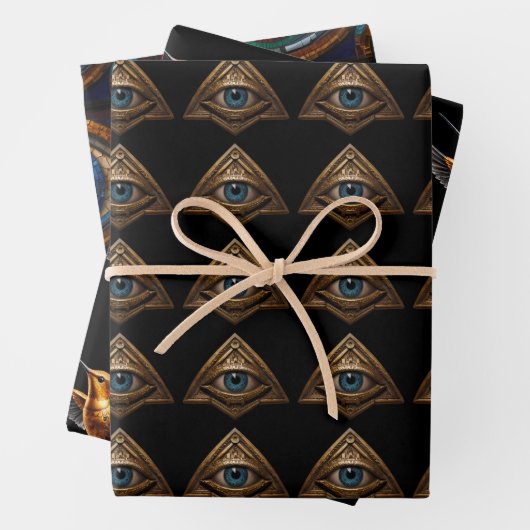 Oog schattig grappig mooi inpakpapier vel (In situ)