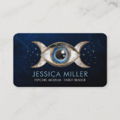 Oog - Triple Moon - Gemstone en goud Visitekaartje (Voorkant)