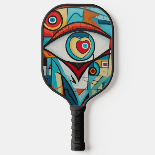 Oog Valentijn hart liefde art deco Pickleball Paddle (Voorkant)