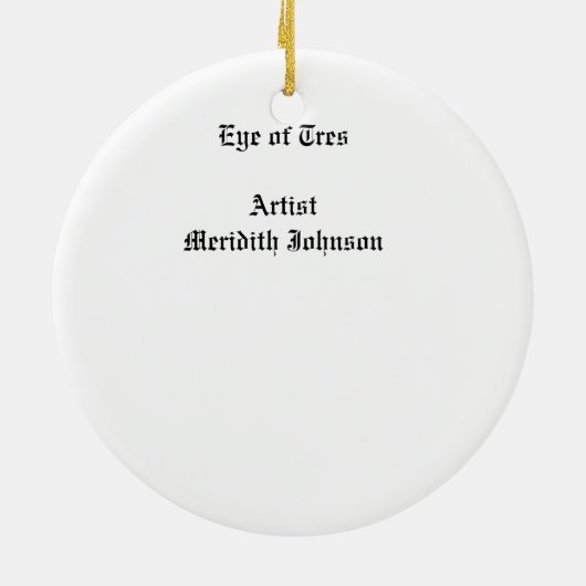 Oog van banden keramisch ornament (Achterkant)