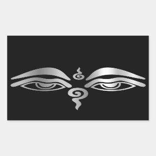 Oog van Boeddha - Boeddhisme Symbool Rechthoekige Sticker
