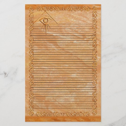 Oog van Briefpapier met gelamineerd gesteente (Voorkant)