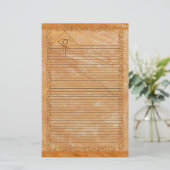 Oog van Briefpapier met gelamineerd gesteente (Staand voorkant)