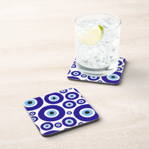 Oog van de Duivel-patroon, Grieks Oog, Turks Oog, Bier Onderzetter