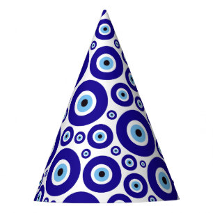 Oog van de Duivel-patroon, Grieks Oog, Turks Oog, Feesthoedjes