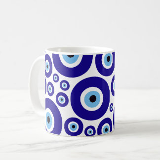 Oog van de Duivel-patroon, Grieks Oog, Turks Oog,  Koffiemok