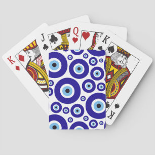 Oog van de Duivel-patroon, Grieks Oog, Turks Oog, Pokerkaarten
