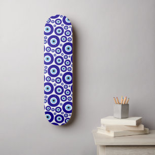 Oog van de Duivel-patroon, Grieks Oog, Turks Oog, Skateboard