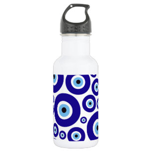 Oog van de Duivel-patroon, Griekse Oog, Turks Oog, Waterfles