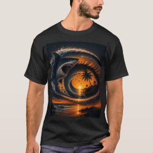 Oog van de Golf – Surrealistische Haaien Oceaan Zo T-shirt