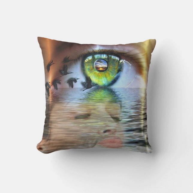 Oog van de houder PIllow Kussen (Voorkant)