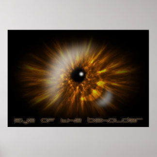 Oog van de houder poster