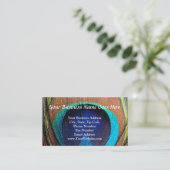 Oog van de Peacock-doezelssluiting Visitekaartje (Staand voorkant)