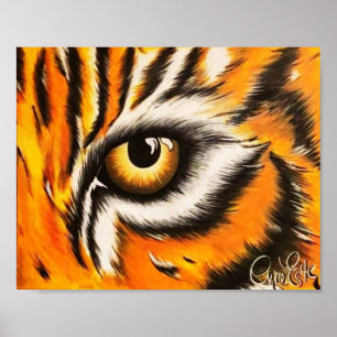 Oog van de Tijger, 8x10 Afdrukkunst door Noel Este Poster