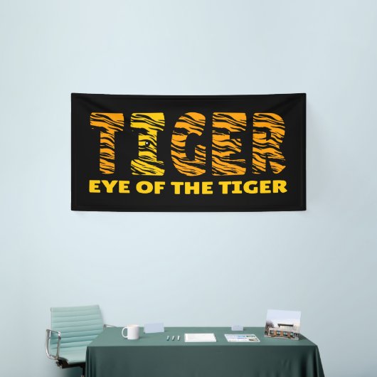 Oog van de tijger spandoek (Beurs)