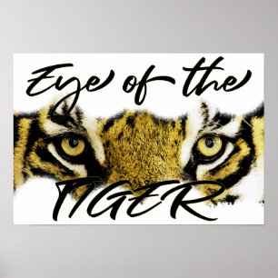 Oog van de tijger, tijger, motivatie, inspiratie poster