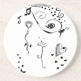 Oog van de toeschouwer zandsteen onderzetter