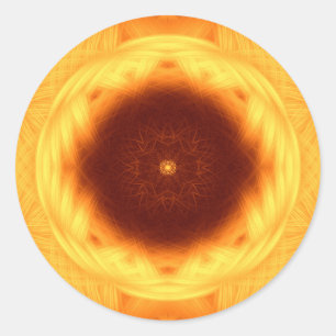 Oog van de zon Mandala Ronde Sticker