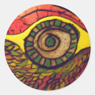 Oog van een adelaar ronde sticker