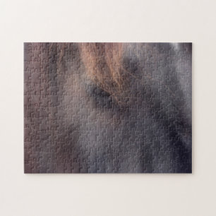 Oog van een besmet paardendier legpuzzel