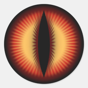 Oog van een draak geluksbrenger ronde sticker