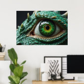 Oog van een Dragon Fantasy Art Poster (Thuiskantoor)