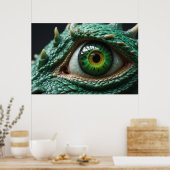 Oog van een Dragon Fantasy Art Poster (Keuken)