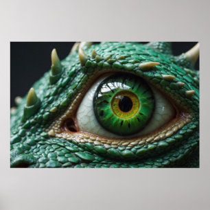 Oog van een Dragon Fantasy Art Poster