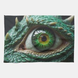 Oog van een Dragon Fantasy Art Theedoek