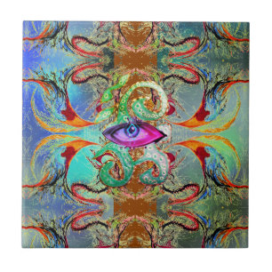 Oog van een multidinensionaal Storm Tegeltje