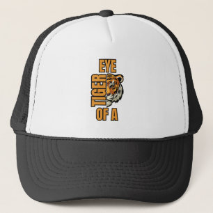 Oog van een tijger fel en vet gepersonaliseerd trucker pet