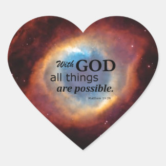 Oog van God Hart Sticker