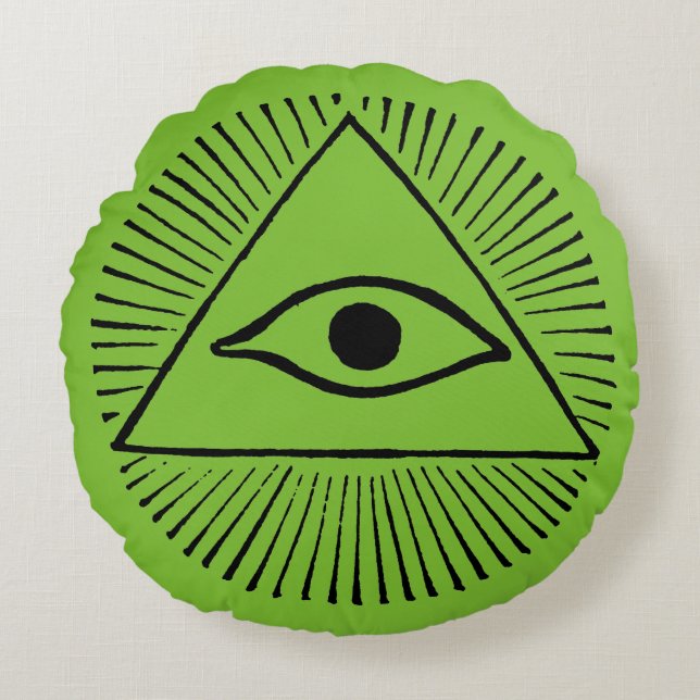 Oog van God Rond Kussen (Voorkant)