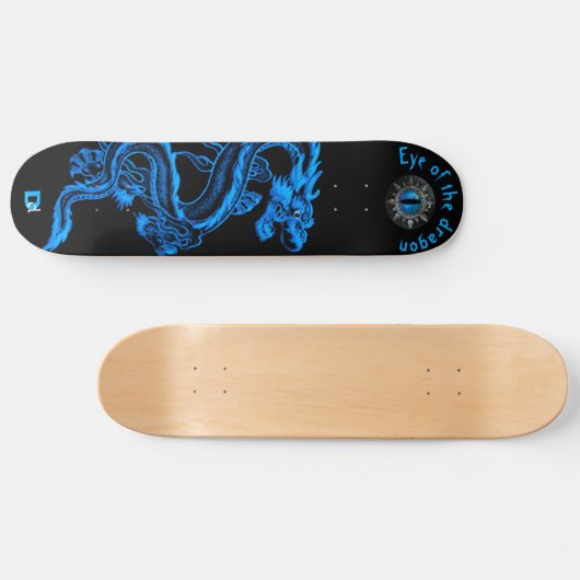 Oog van het merk Dragon Blue en Black Dd Skateboard (Horizontaal)