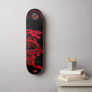 Oog van het merk Dragon Red en Black Dd Skateboard