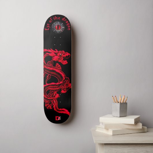 Oog van het merk Dragon Red en Black Dd Skateboard (Muurkunst)