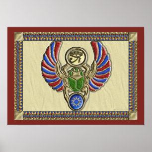 Oog van het Poster van Horus Scarab