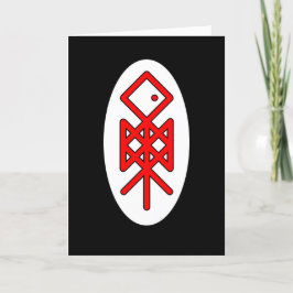 Oog van het Wenskaart Odin Viking Bindrune Bedankkaart