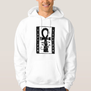 Oog van Horus Egyptisch Symbool Typografie Kunst Hoodie