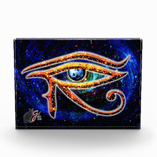 Oog van Horus Kleur Illustratie Acryl Blok
