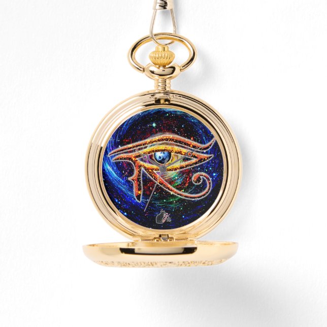 Oog van Horus Pocket Watch Horloge (Voorkant)
