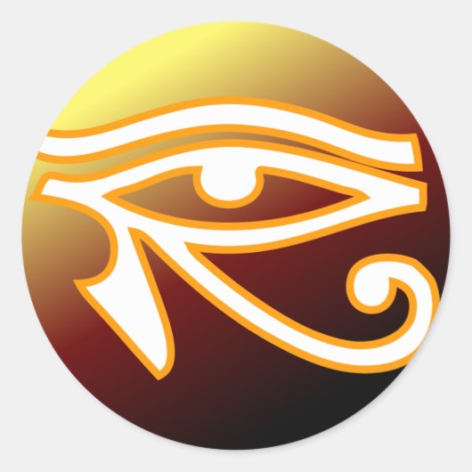 Oog van Horus Ronde Sticker (Voorkant)
