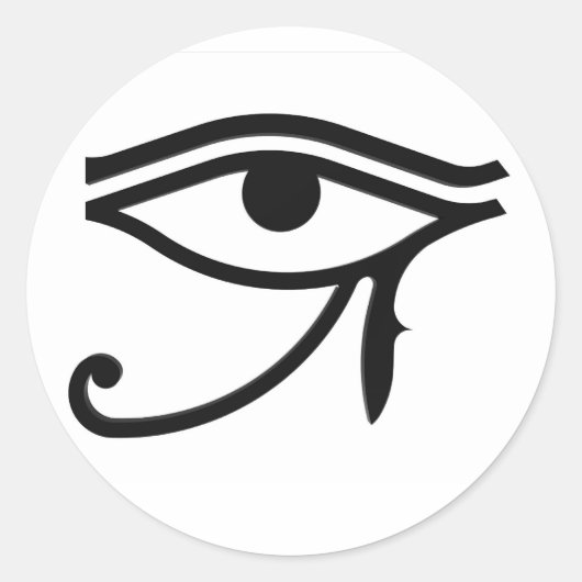 Oog van Horus Ronde Sticker (Voorkant)