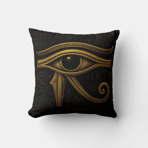 Oog van Horus Sierkussen - Egyptisch Gouden Symboo
