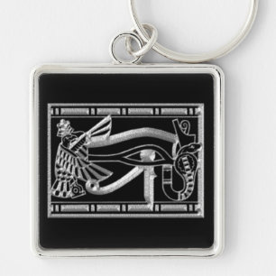 Oog van Horus Silver Egyptisch Sleutelhanger