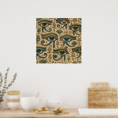 Oog van Horus Wall Art - Egyptisch Tribal Design Poster (Keuken)